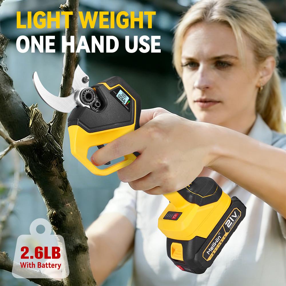MELLWIN 50MM Brushless Electric Pruning Shears Garden Fruit Tree Bonsai Pruning Electric Scissors For Makita 18V Battery Pin