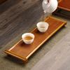 Zen Bamboo Tea Tray with Woven Mat Surface