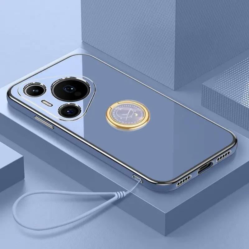 Для HUAWEI Pura 80 Ultra 80 Pro Plus Чехол-ремешок Покрытие Мягкий Силиконовый Держатель-кольцо Чехол для Huawei Pura 70 Pro+ 70 Ultra Funda