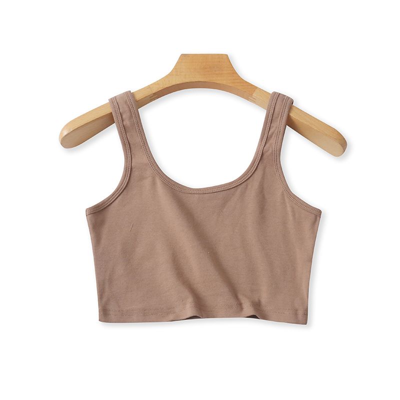Beauty Back Cotton Slim Fit Pullover Midriff Outfit Export Small Sling