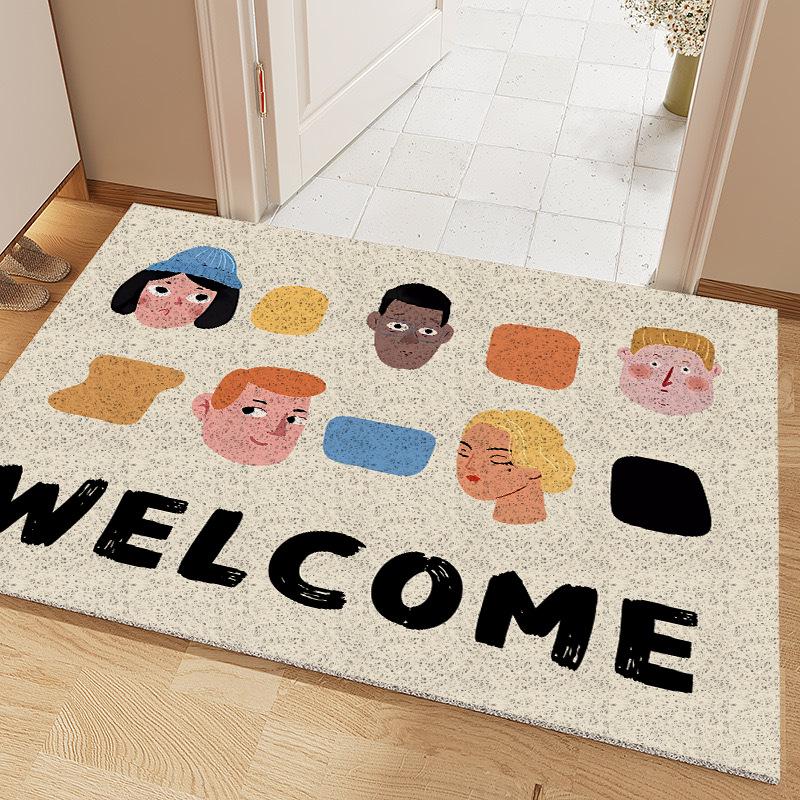 Cartoon Door Mat: Durable, Dust-Removing, Easy-to-Clean Entrance Rug | Wear & Dirt Resistant Mat for Home or Hallway