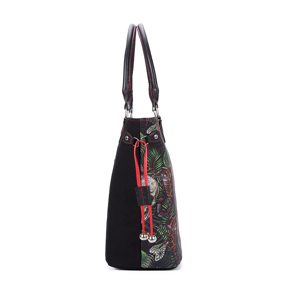 JIEROTYX Skull Bag Handbag Purse for Women Fashion Casual Tote Luxury Shoulder Messenger Bolsa Goth Female Top-handle Bags