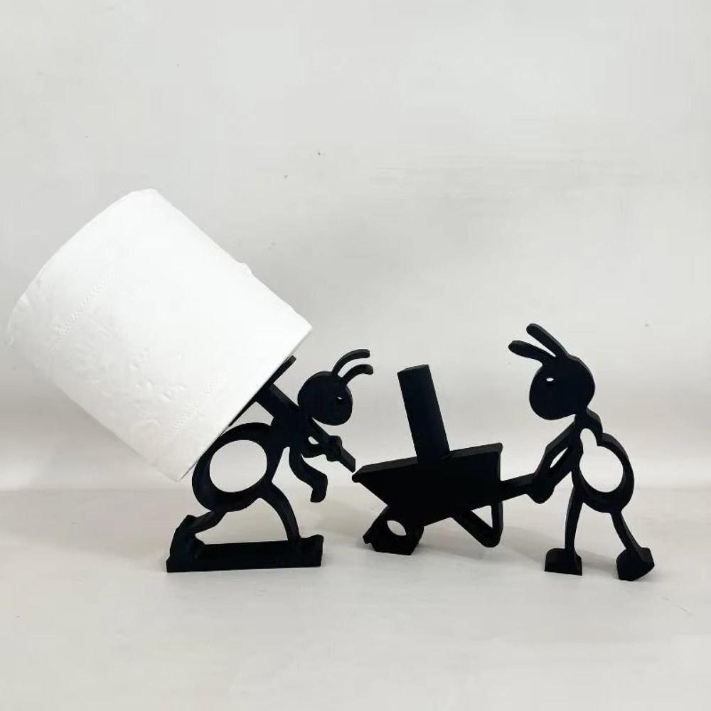 Creative 3D Printing Ant Paper Towel Holder Animal Shape Ant Cart Tissue Holder Plastic Toilet Paper Roll Holder Bathroom Decor