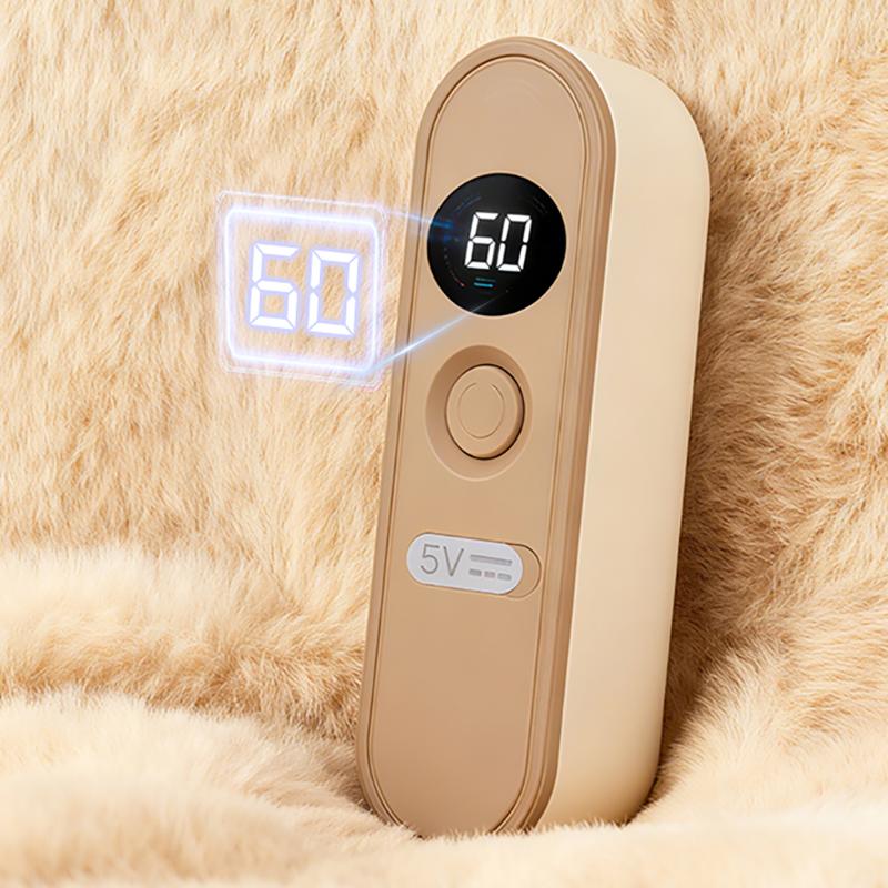 Split Style Hand warmer with Magnetic Suction and LCD Display for Temperature Independent Heating, Changing from One to Two