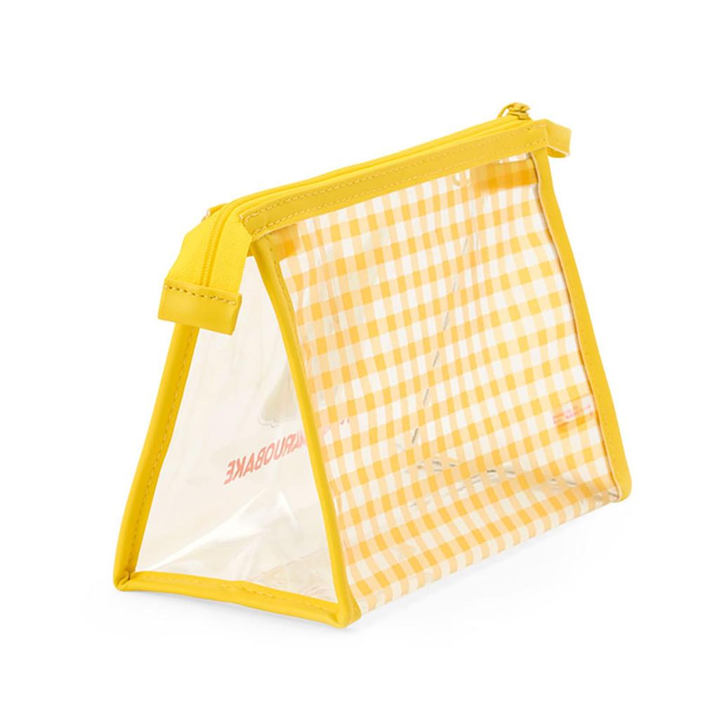 Sanrio Hanamaru Clear Pouch Transparent PVC Steel Zipper Closure 22x10x15cm Age 3+ 732826