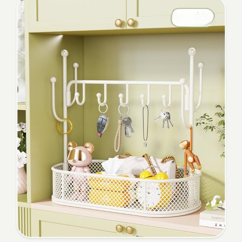 Entryway Key Organizer Decor Metal Wall Shelf with Tray Home Decorative Storage for Keys Easy Install Fits Entry DoorHall белый 4840₽