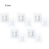 New Multi-Purpose Hooks 5/10 Pairs Double-sided Adhesive Wall Hooks Waterproof Clothes Hats Towel Hooks Kitchen Bath Door Hooks