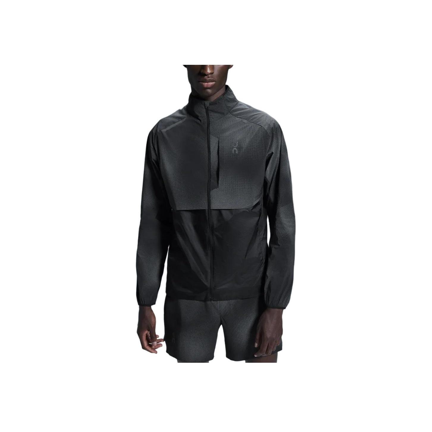 

On Weather Jacket Lumos Logo Stand Collar Zipper Reflective Protective Jacket Men Jacket Black 1ME30270553 M