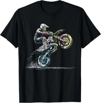 Dirt Bike Rider Retro Motorcycle Motocross T-Shirt