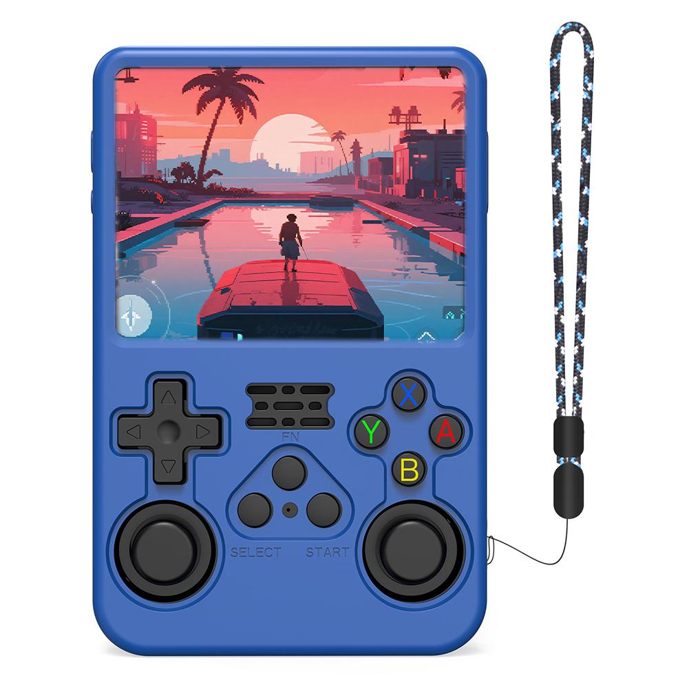 Silicone Protective Cover For ANBERNIC for R36S Handheld Game Console Anti-Scratch Soft Skin Cover Case with Lanyard