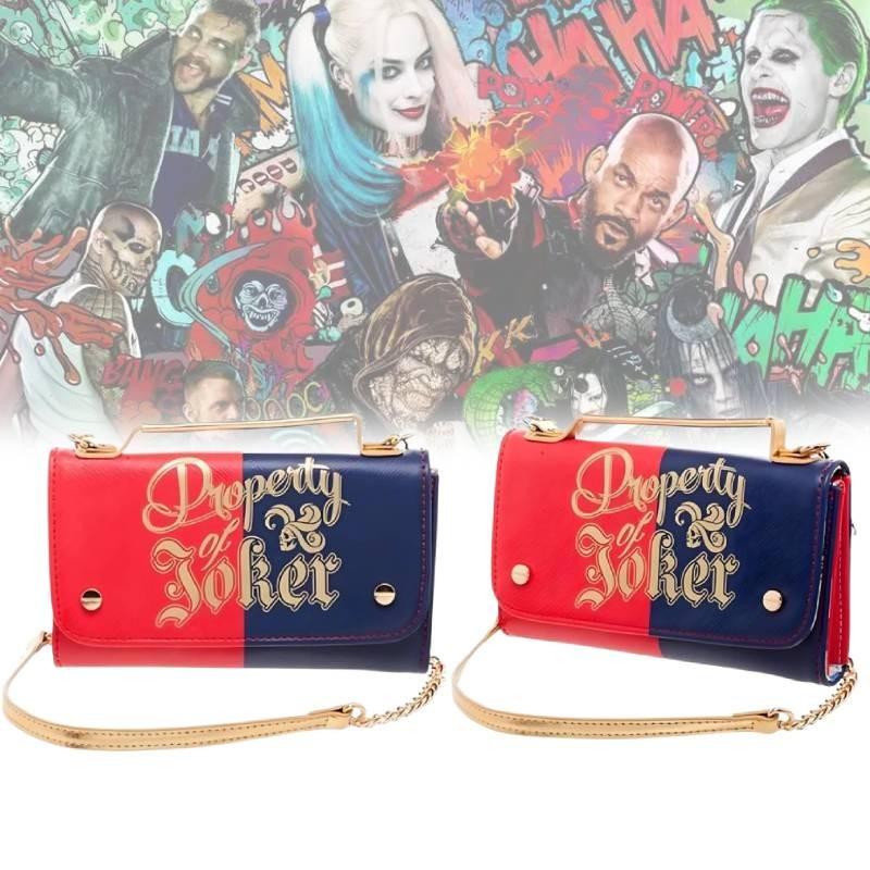 Suicide Squad Umhängetasche aus PU-Leder mit Metallkette für Damen Reiseaccessoires