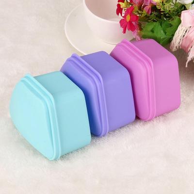 Denture Bath Appliance False Teeth Box Storage Case Rinsing Basket