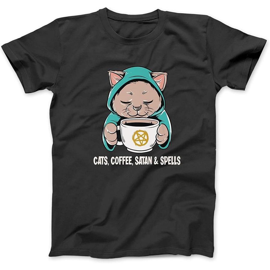 

Cats, Coffee, Satan & Spells Cute Occult Cat Premium T-Shirt Sweatshirt Hoodie Tanktop for Men Women Kids XXXXXL різнокольоровий