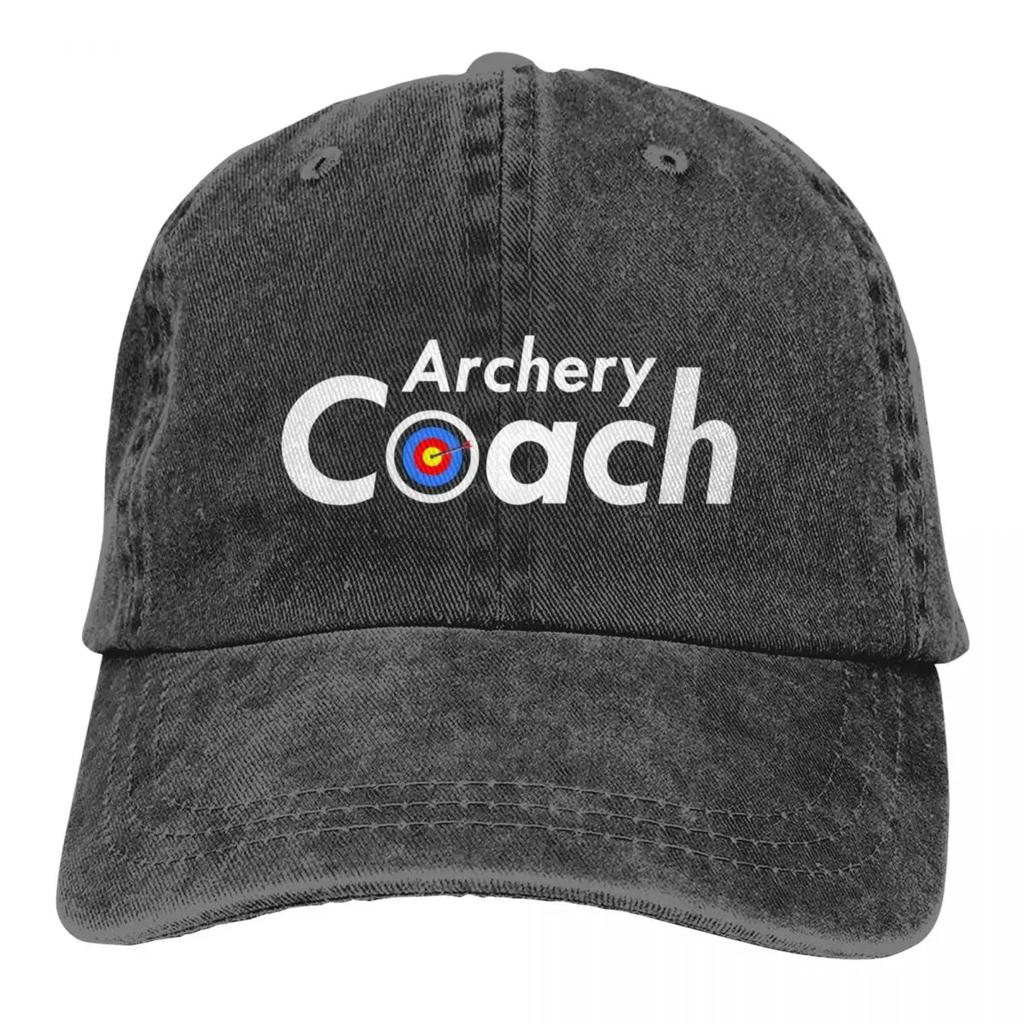 Vintage Archery Bow And Arrow Hunter Hunting Baseball Cap for Men Women Distressed Denim Headwear Adjustable