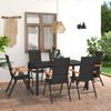 Día Y Noche - Día Y Noche Garden Dining Set 7 Pieces Black and Brown