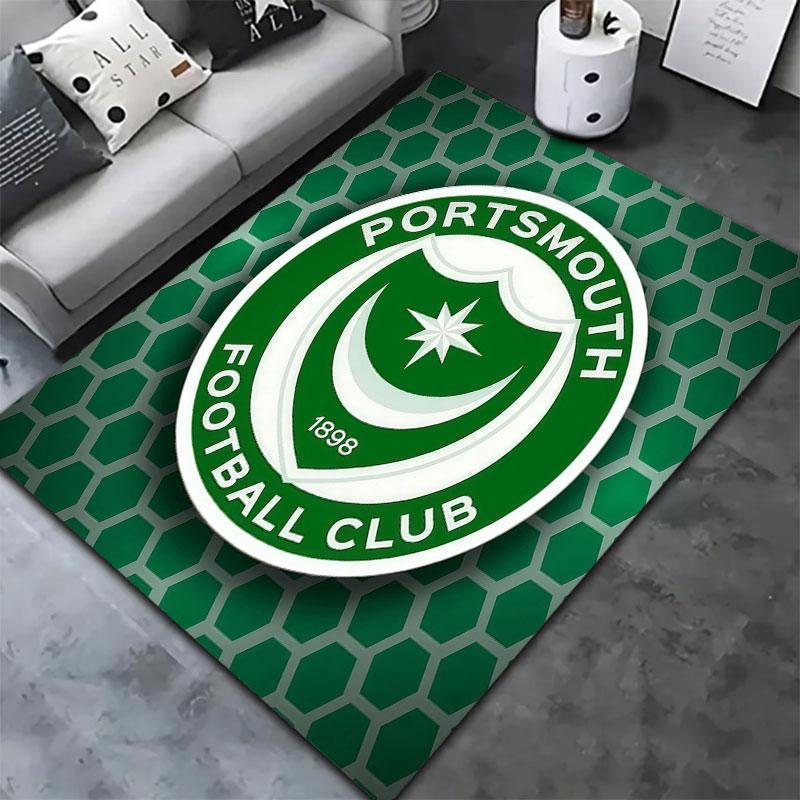 Portsmouth Football Club Carpet Rug for Living Room Bedroom Home Sofa Decoration,Kids Play Non-slip Floor Mat