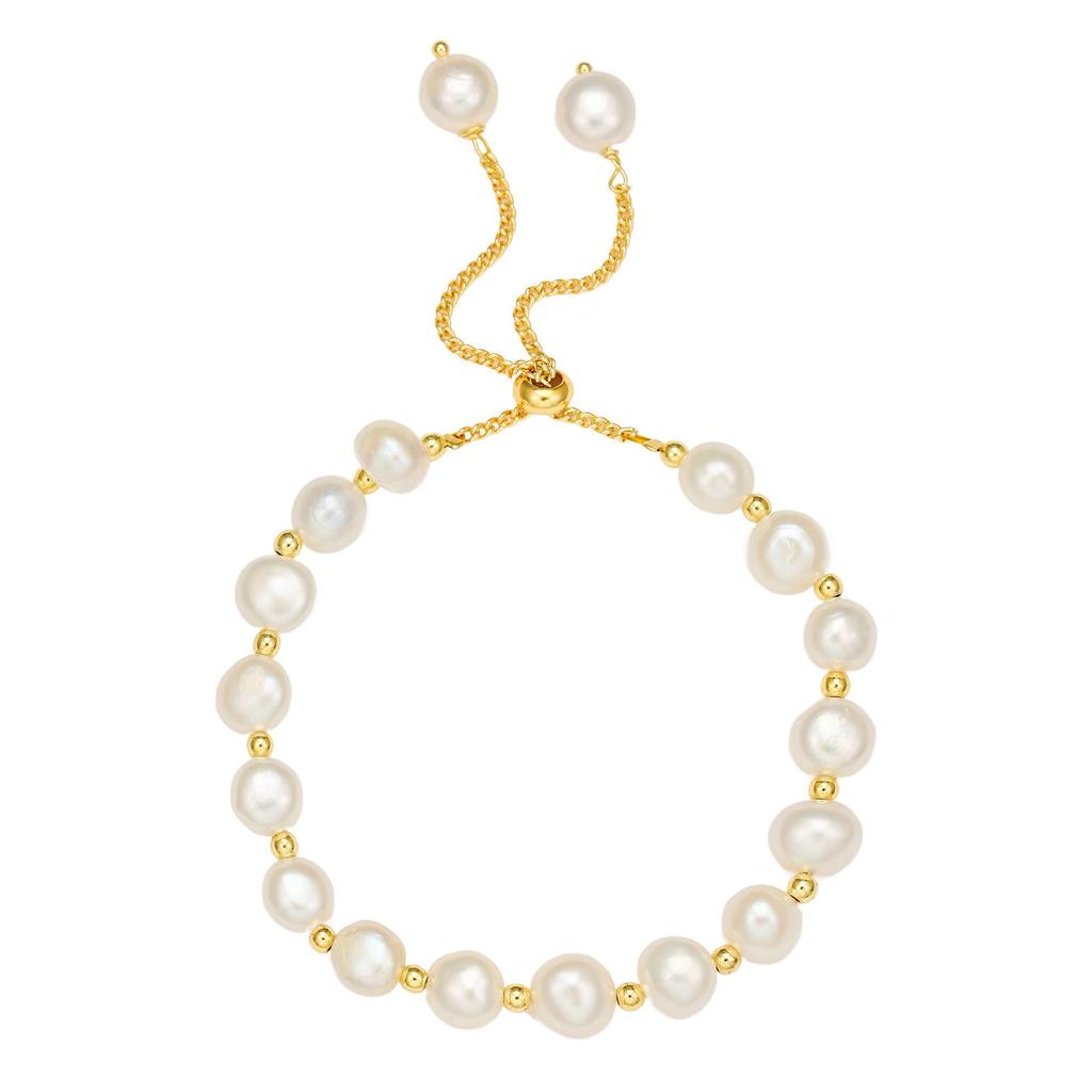 Autumn & Winter French Freshwater Pearl Bracelet: Muffin-Shaped, Luxurious, Exquisite Gift for Girls