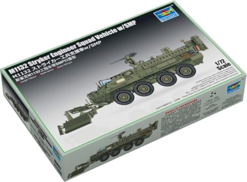 

Trumpeter 1/72 Scale US M1132 Stryker Engineer Support Vehicle with SMP & AMP Plastic Model Kit 07427 (Military Vehicle)