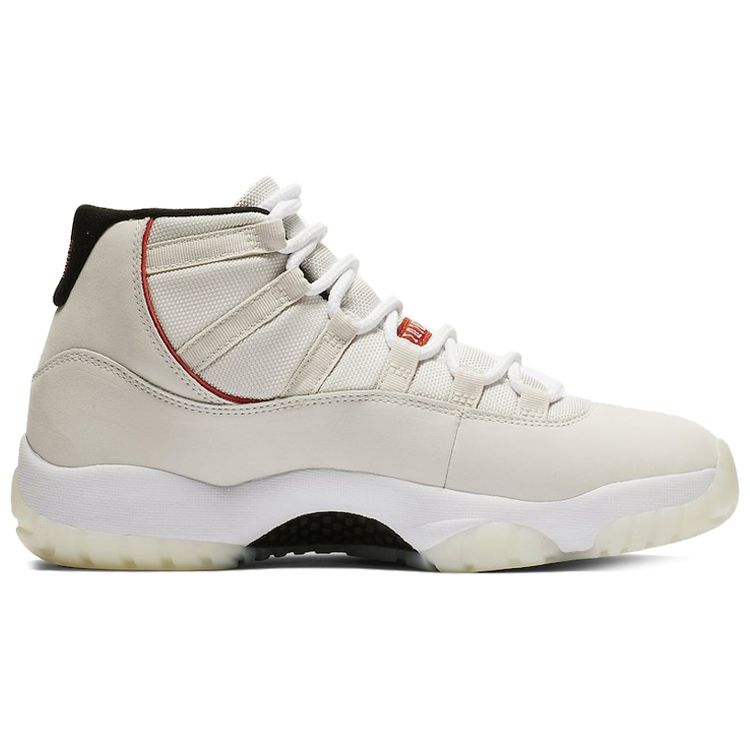 Air Jordan 11 Retro Platinum Tint Men Sneakers White Sail-University-Red 378037-016