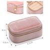 Mini Ring Box Travel Jewelry Box Ring Zipper Velvet Storage Case Jewel Packaging Earrings Necklace Organizer Storage Box Trip