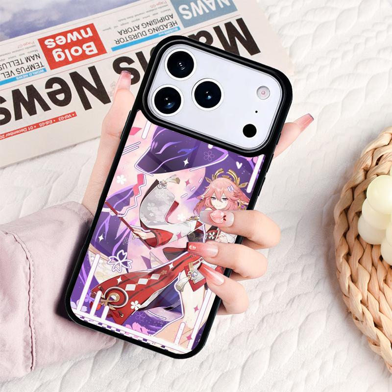 Genshin Yae Miko Phone Case For IPhone 17 16e 15 14 13 12 11 Pro Max Air Mini Soft Protective Cover