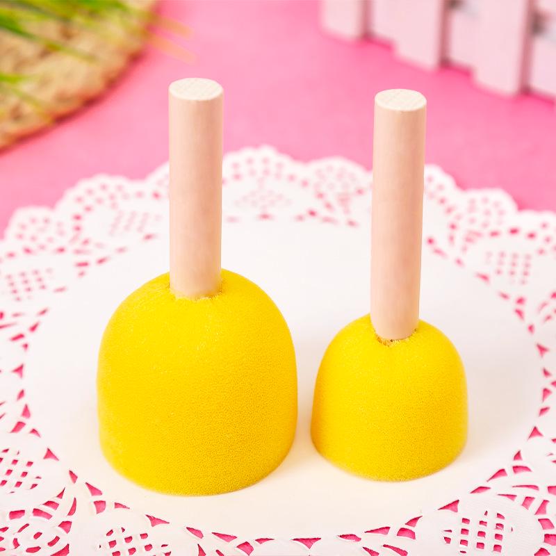 Children's Round Sponge Brushes for Art & Painting - Mushroom Head Tools for DIY Graffiti and Kindergarten Use