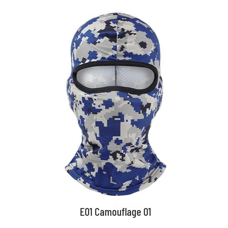 Cycling Mask Polyester Digital Camo Full Face Sun Protection Ice Silk Motorcycle Headwear One Size