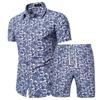 Men Sets Men Clothing Short Sleeve Shirt Shorts Set Floral Printed 2 Piece Set Summer Beach Wear Outfit for Men
