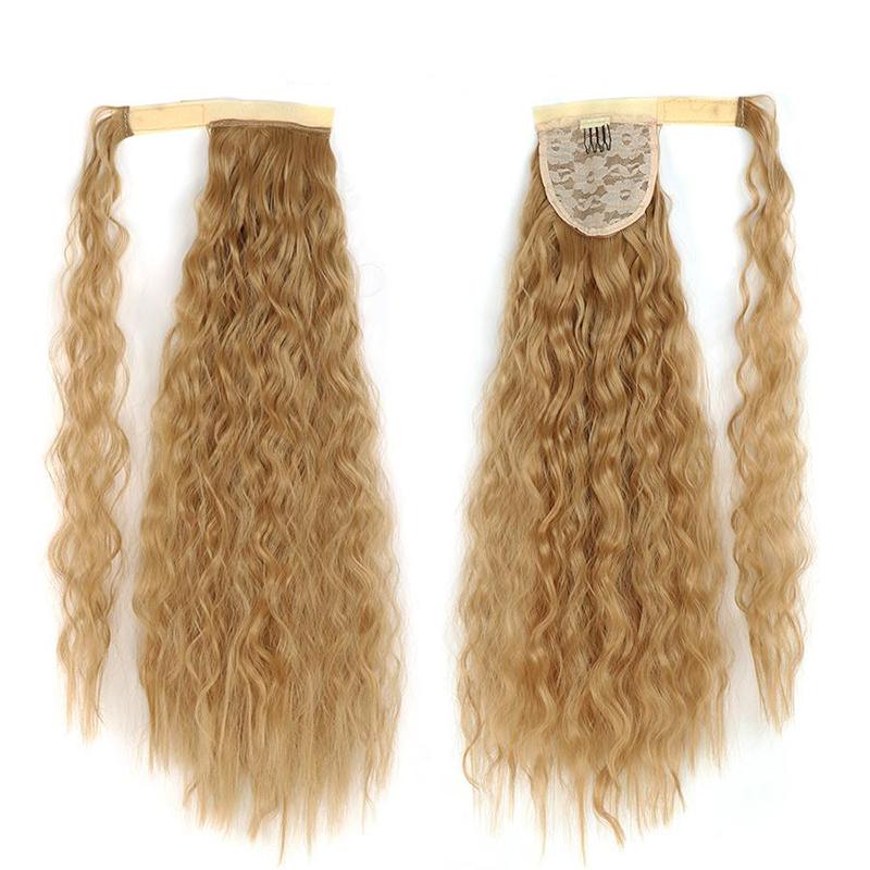 LISI HAIR Naturalnie falowane długie włosy syntetyczne przeszczepiane damskie kucyki doczepiane kucyk