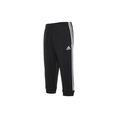 Essential 3-Stripes Knit Cuff 3/4 Sweatpants Men Bottoms Black GK8987