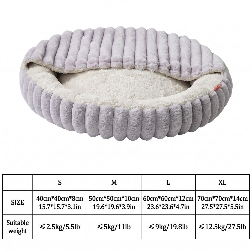 Soft Plush Pet Bed for Dogs Cats Warm Round Donut Bed Cozy Puppy Sleeping Cushion Washable Cat House Small Medium Pets