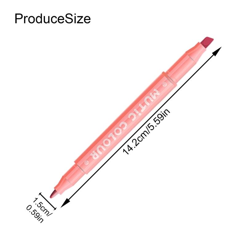 6/12/24 Colors Highlighter Markers Multifunctional Highlighter Pen Fluorescent Pen Double-Head Highlighters for Journal
