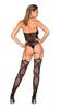 Black Fishnet Body With Integrated Garters Dg0385 Blk