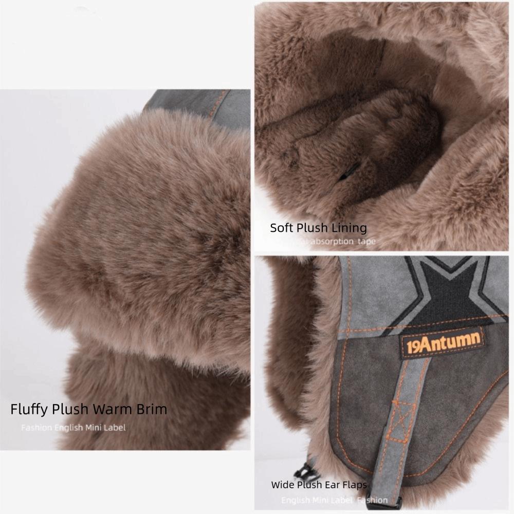 Windproof Riding Plush Hat Anti Fog Warm Ski Hat Casual Lei Feng Hat Outdoor