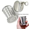Teleskopický pohár z nerezové oceli Skládací pohárek Venkovní cestovní pohárek na mytí Přenosný malý pohárek Creative Que Bottle Mini Small Cup
