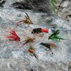 Goture Dry Flies, Complete Set of 64, Fly Box Included, Fly Fishing Set for Mountain Stream, Tenkara, and Trout Fishing, Handmade Lure Set for Saltwat