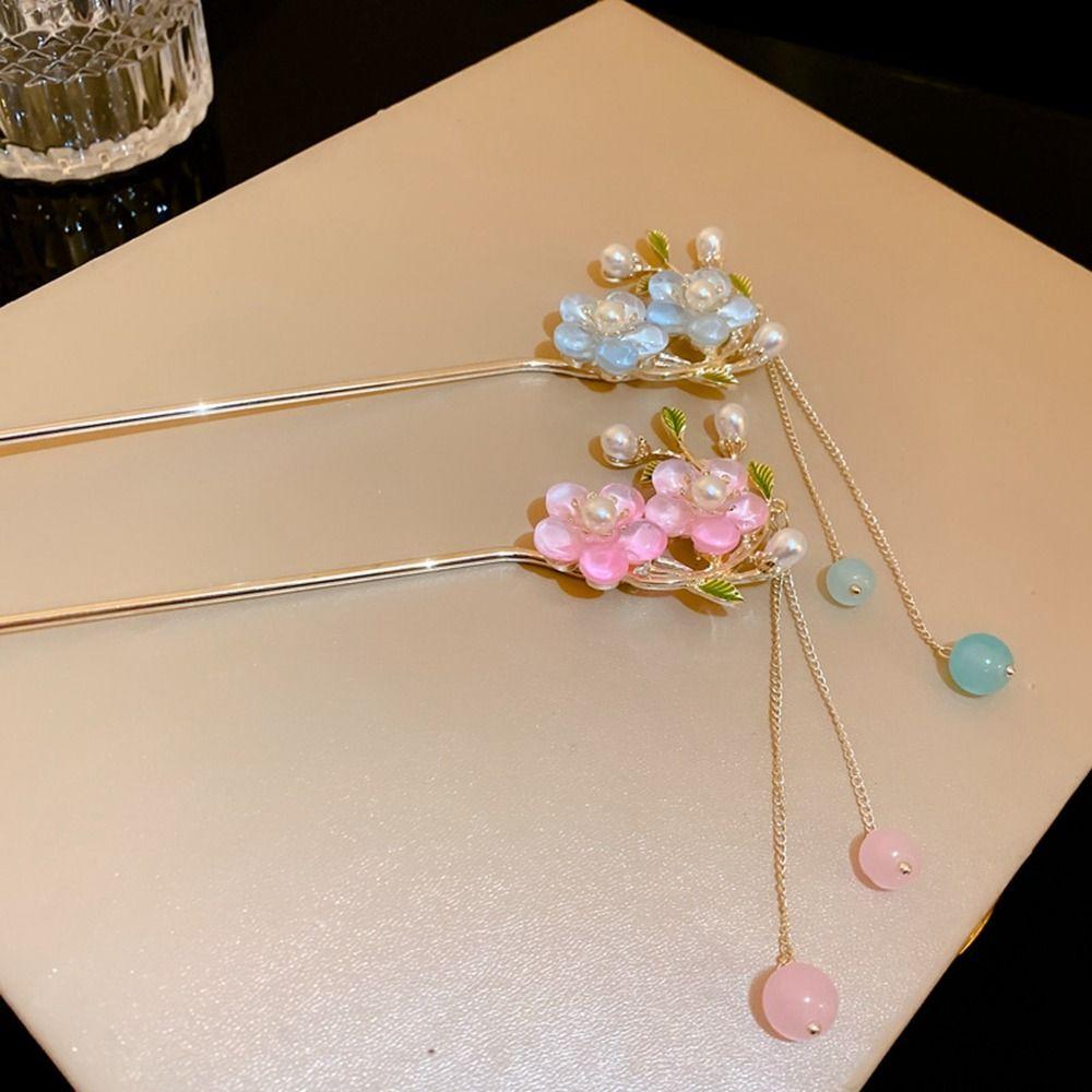 Cheongsam Flower Ancient Style Hairpin Metal Hairpin Hanfu Hair Sticks Chinese Style Headwear