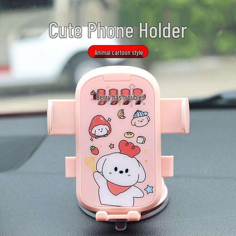 Universal Dashboard & Air Vent Gravity Lock Phone Mount with Small Suction Cup