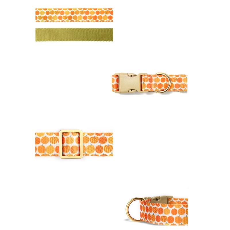 Dog Lovely Pumpkin Collar Leash Comfortable Dog Collar Leash for Medium Dogs Leash Harvest Theme Leash