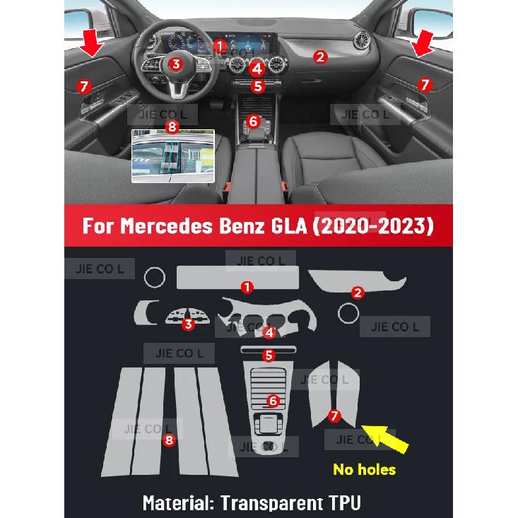 Auto Central Control Screen TPU Navigation Anti Scratch interior Protection Film GPS For Mercedes Benz GLA -
