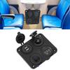 12V 4 Gang LED Toggle   Panel Cigarette Lighter Voltmeter Dual USB 4.2A for Car Boat Red