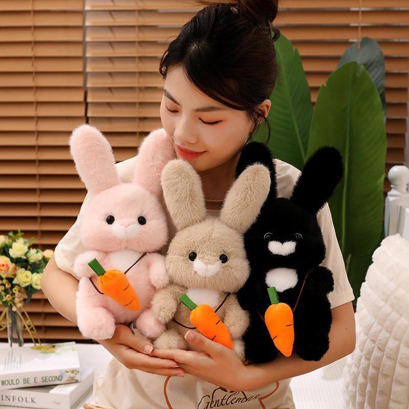 Adorable Plush Bunny Stuffed Animal Toy Ultra Soft Cuddly Rabbit Pillow Gift