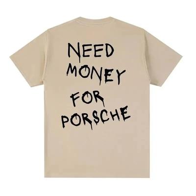 Letní bavlněné tričko Need Money Letter Zábavné tričko Pánské tričko Móda Harajuku Topy s krátkým rukávem