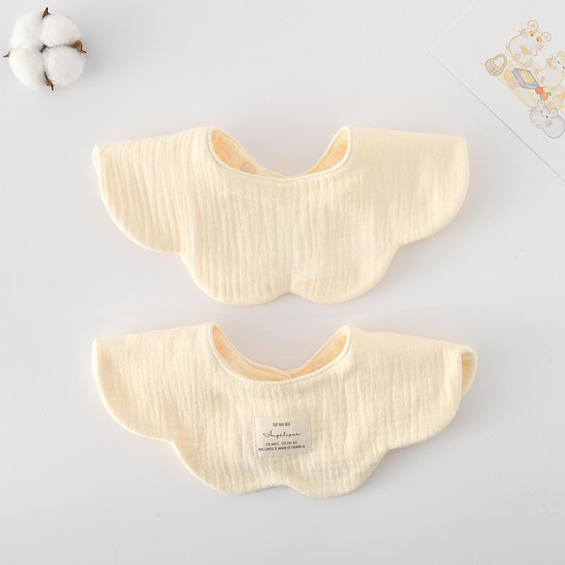 

Korean Style Pure Cotton Baby Drool Bib, Solid Color, Double-Sided, Anti-Spit-Up, Class A