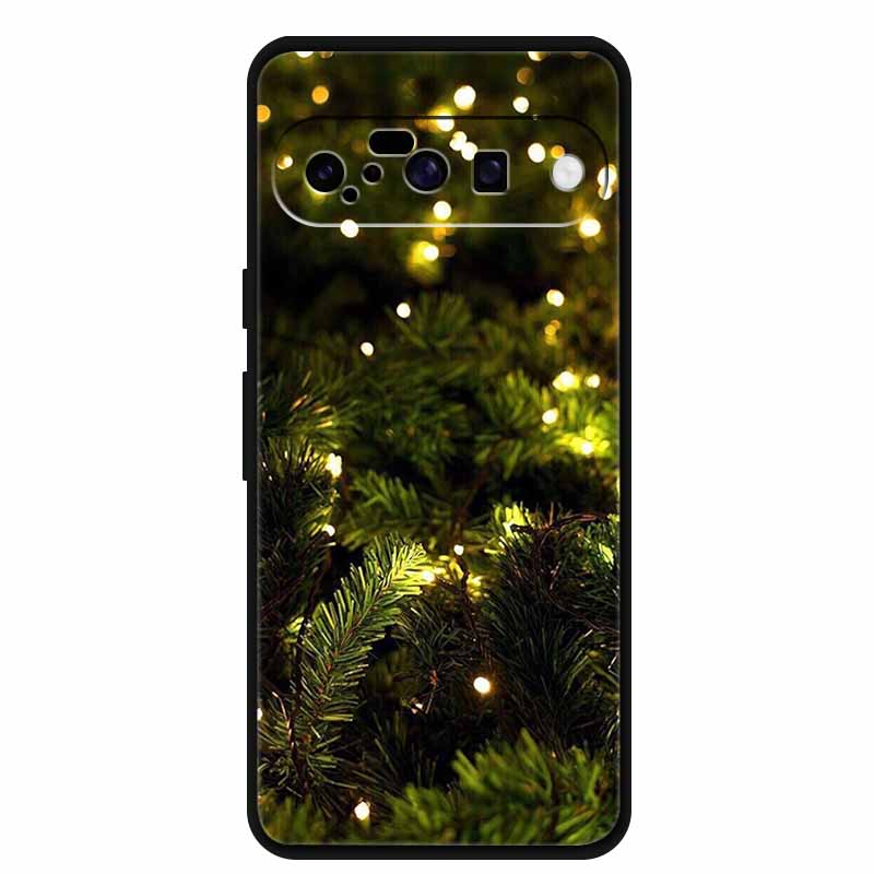 Christmas Phone Cases For Google Pixel 10 Case Silicone Soft Black Cover Christmas Tree for Pixel 10 Pro / 10 Pro XL Back Cover