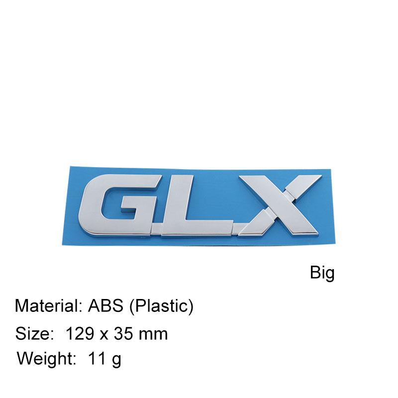 

3D Premium GLX GL X for Pajero Montero Lancer car Engine Hood Fender trunk Tail Rear Bonnet Decal Emblem Badge Sticker big-chrome