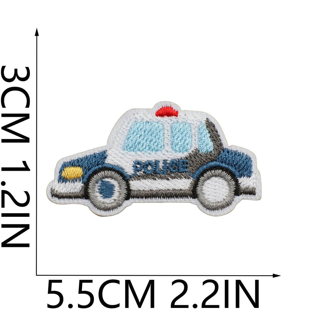 Cute Little Ship Embroidery Cloth Sticker Hot Air Balloon Patch Sticker Children'S Clothing Embellishment Traffic Lights Car Computer Embroidery Label