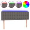 VidaXL Tête de Lit à LED Meuble de Chambre à Coucher Accessoire de Lit Double Tête de Cadre de Lit Intérieur Gris 3121706