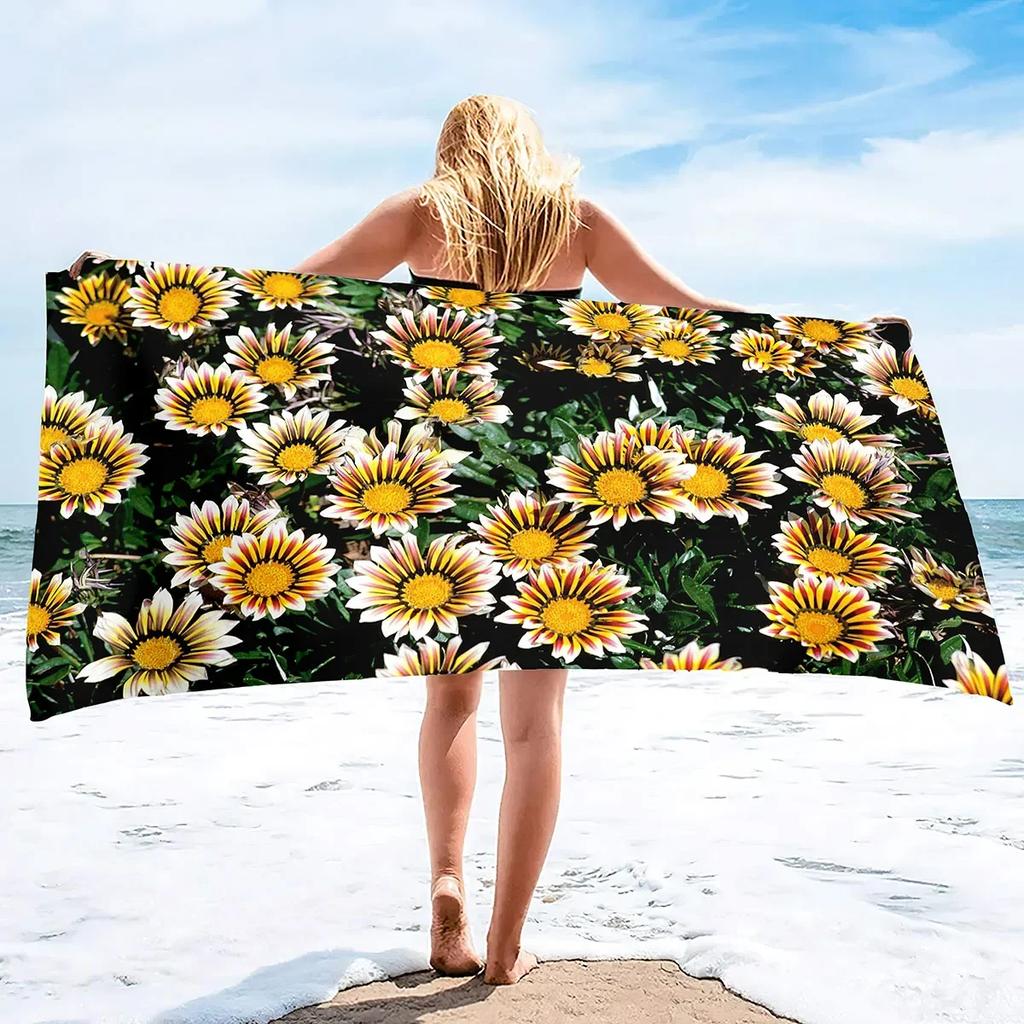 Boho Blume Mikrofaser Sandfreies Strandtuch Dünn Schnelltrocknend Super Saugfähig Übergröße Groß Leichtgewichtige Handtücher Ultra Saugfähig