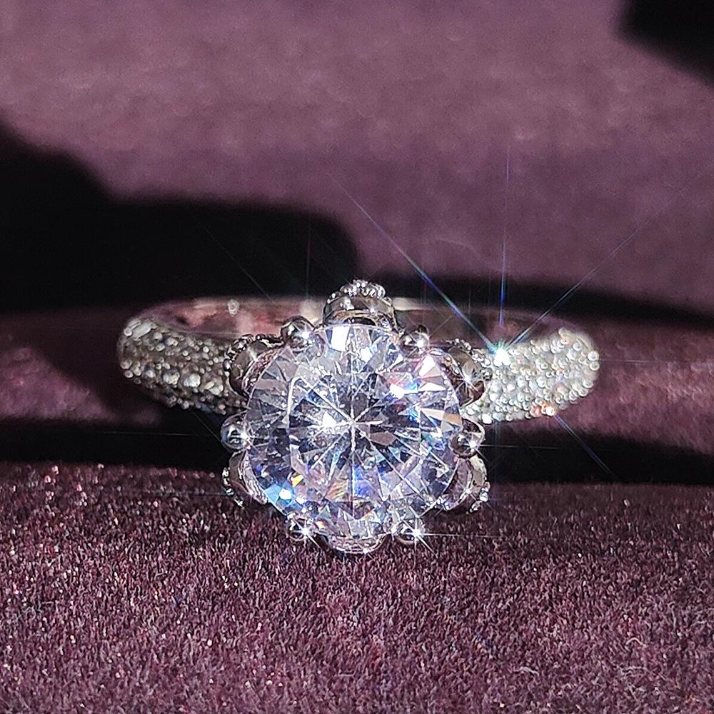 

Women s Floral Simulated Diamond Wedding Ring Set with Zirconia Size 9 белый